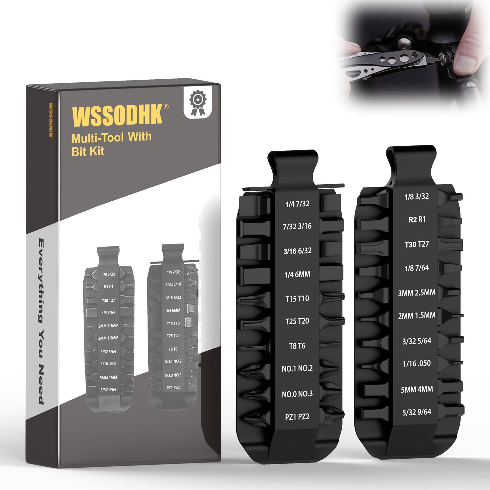 BitKit, 21 DoubleEnded Screwdriver Bits, Flat BitKit Designed for Leatherman …