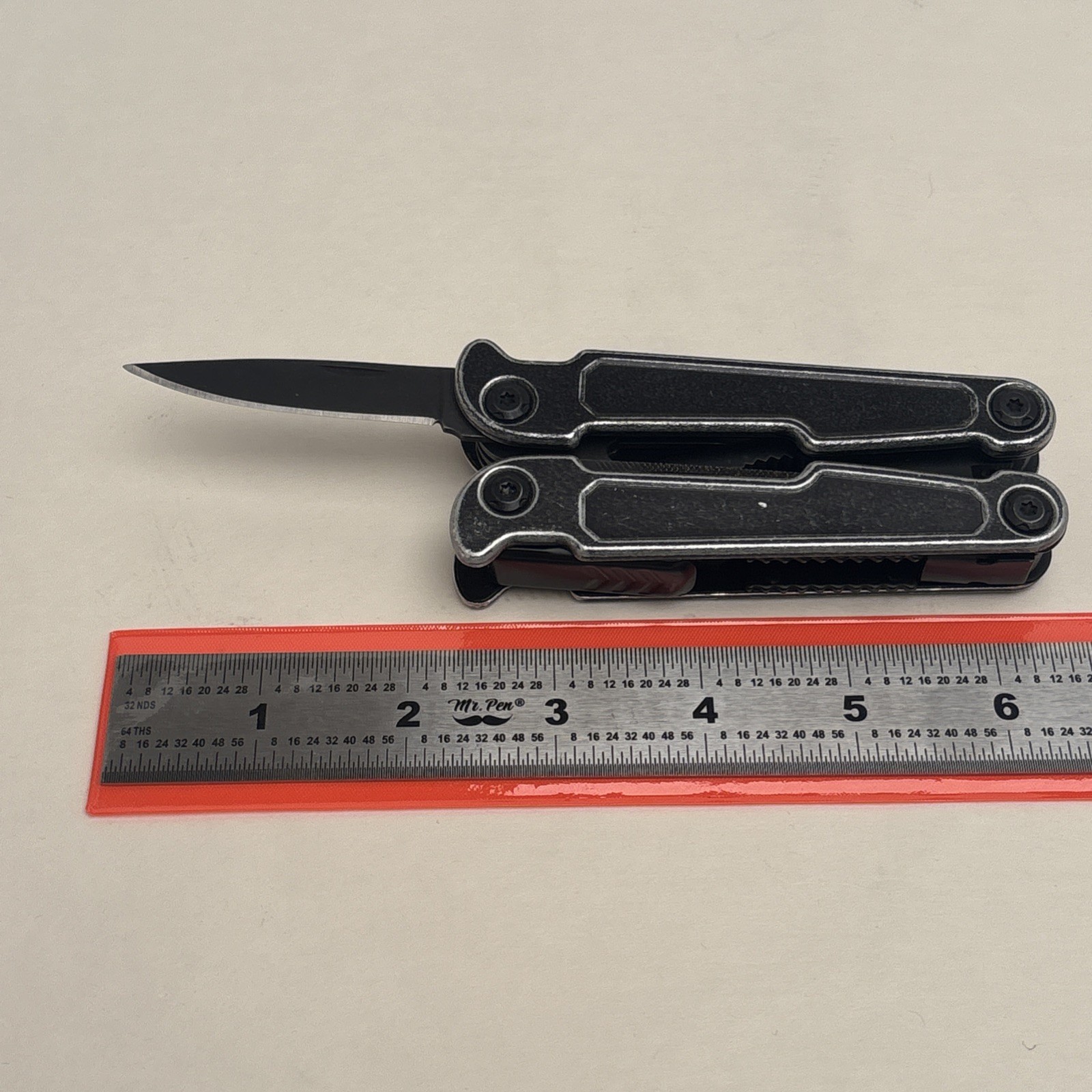 Hyper Tough Multi-tool Heavy Duty Stainless Steel Grip Black Camp Survival Hunt