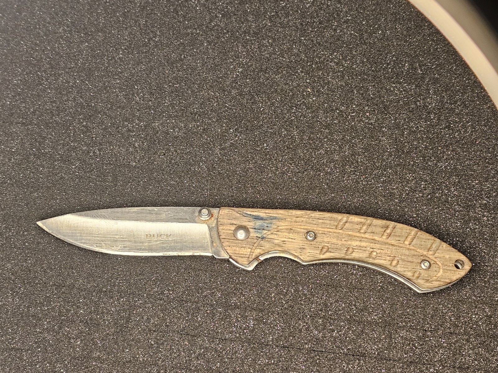 BUCK 327Nobleman SILVER Stainless Steel plain EDGE Blade Linerlock Folding Knife