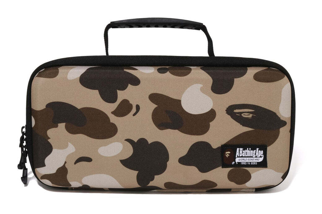 A BATHING APE Outdoor Camping Tool Box BAPE CAMO Pattern Beige Authentic Japan
