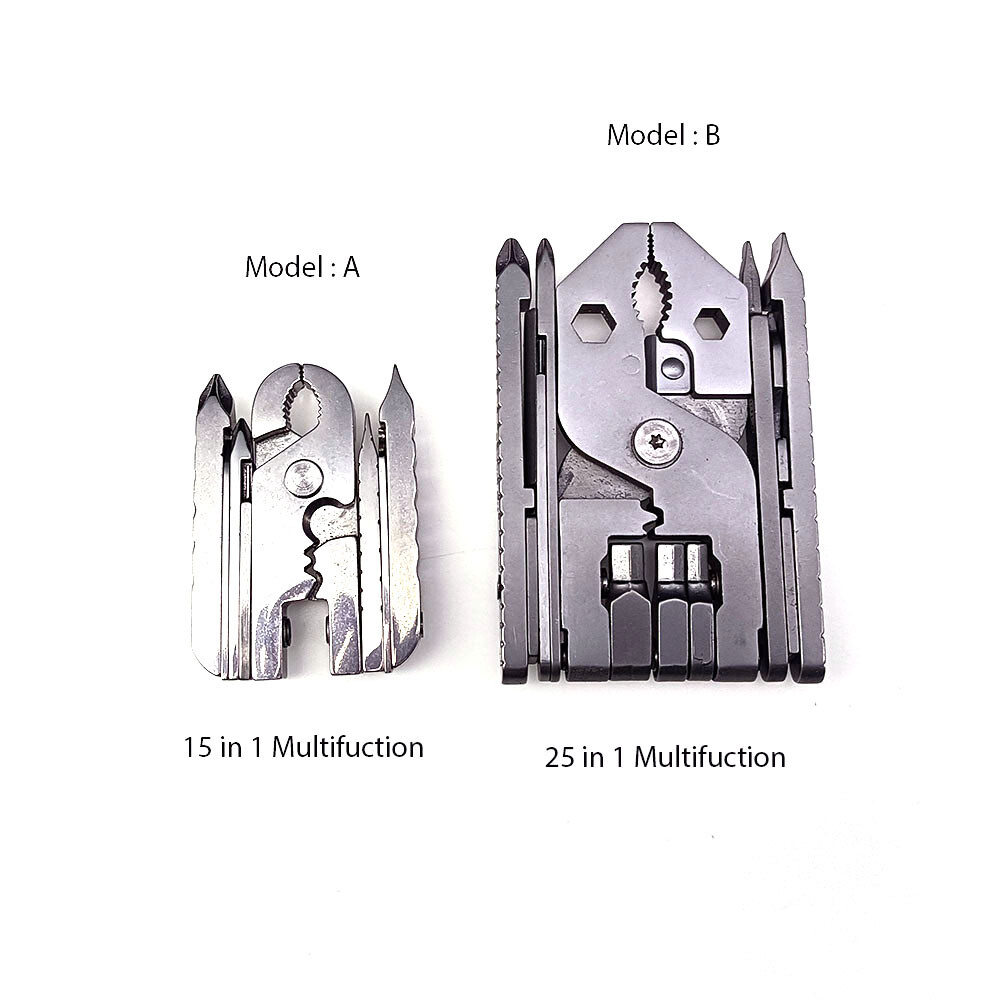 Multi Function Tool Set Mini Foldaway Key Chain Pocket Pliers Screwdriver