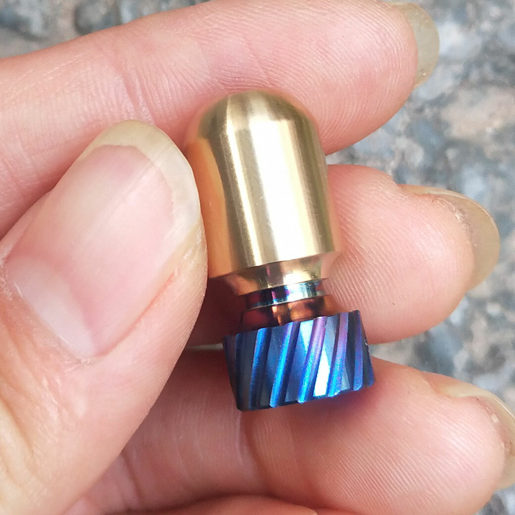 TITANER Titanium Knife Lanyard Bead DIY Necklace Umbrella Rope Pendant EDC Tools