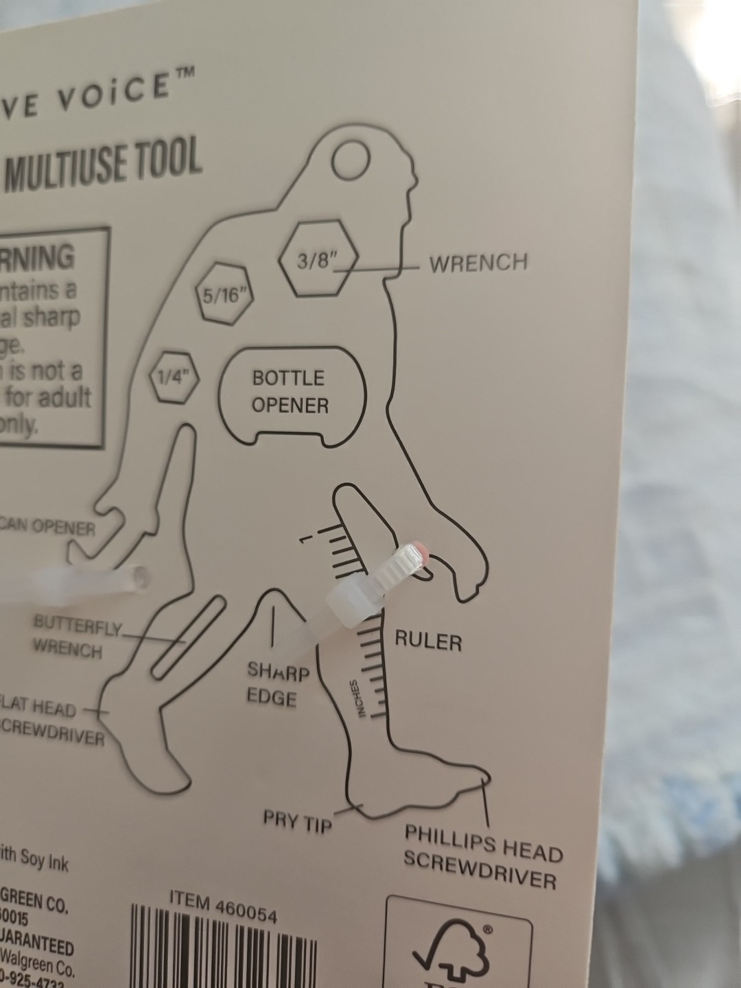 Bigfoot Clip On Multiuse Stainless Steel Keychain Bottle Opener Wrench Screw