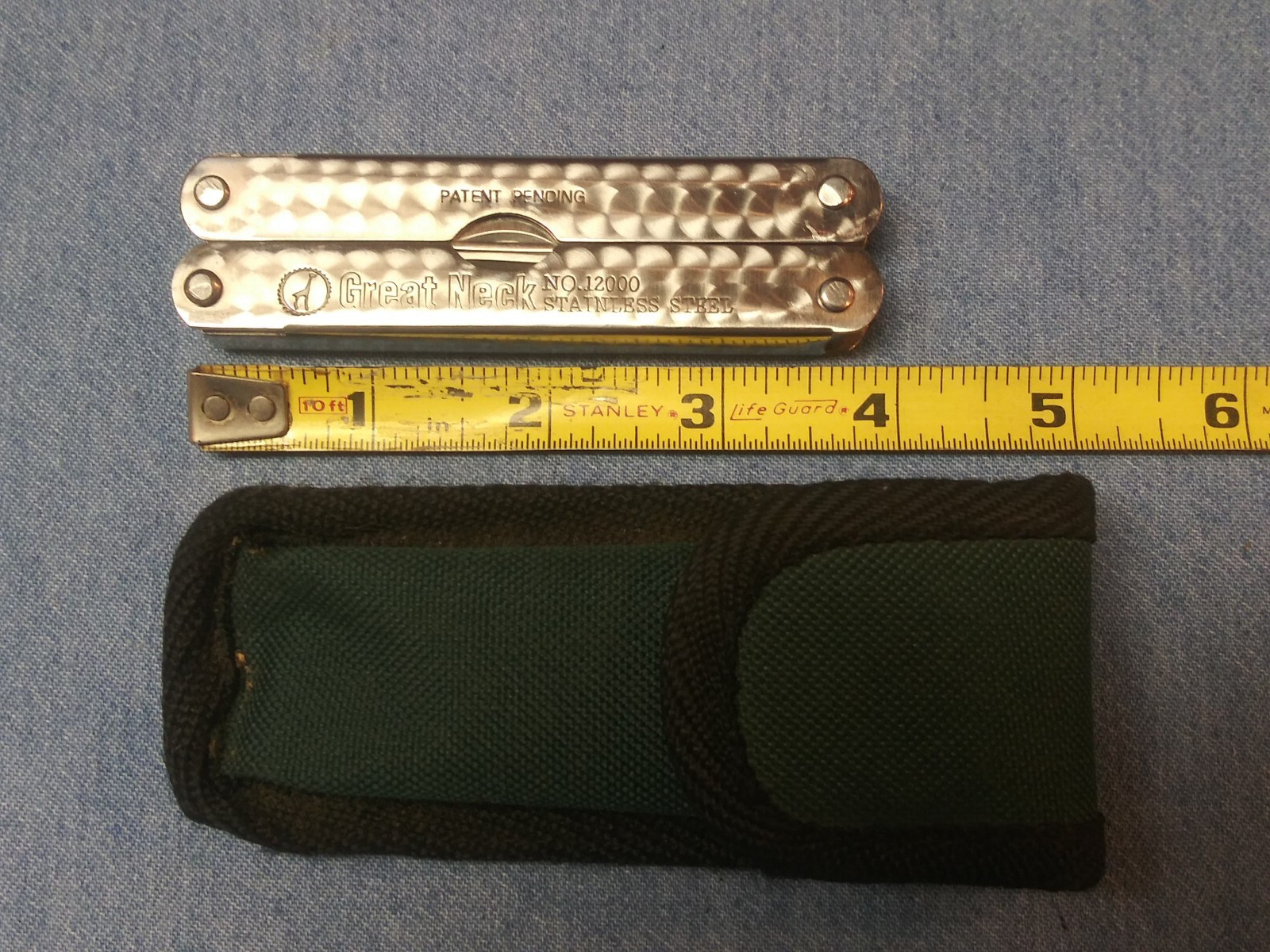 Vintage Great Neck No. 12000 Stainless Steel Utility Multi-Tool Pocket Knife