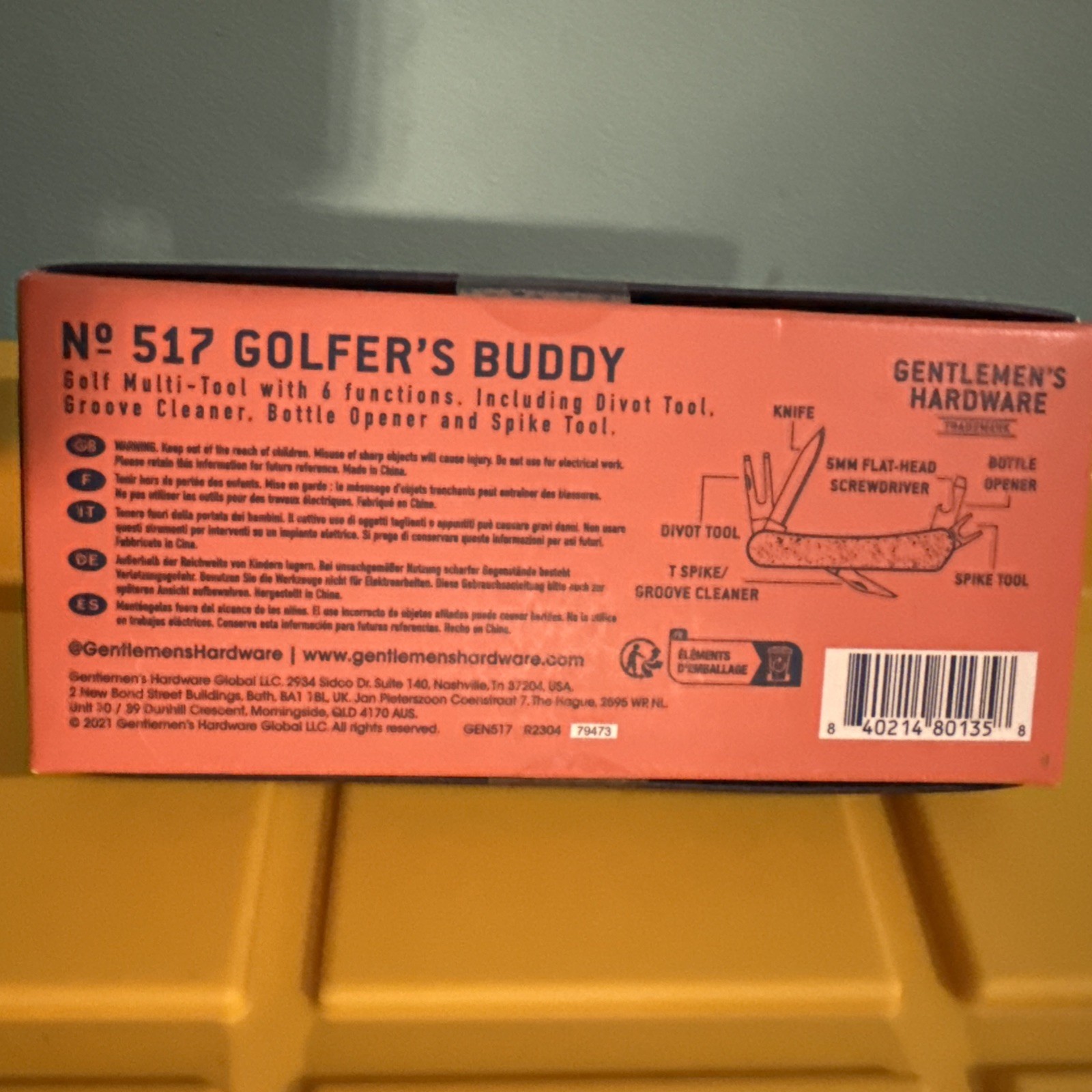 Gentlemen’s Hardware No517 Golfers Buddy Tool or Multi Tool – New In Box