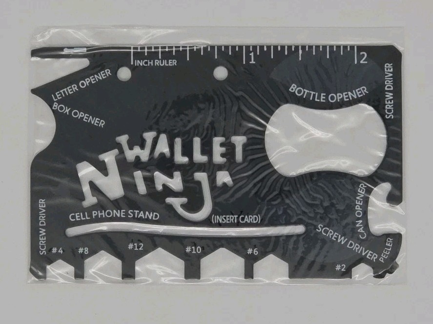 Original Wallet Ninja 18-in-1 Credit Card Multi-tool – Pocket EDC Tool Card