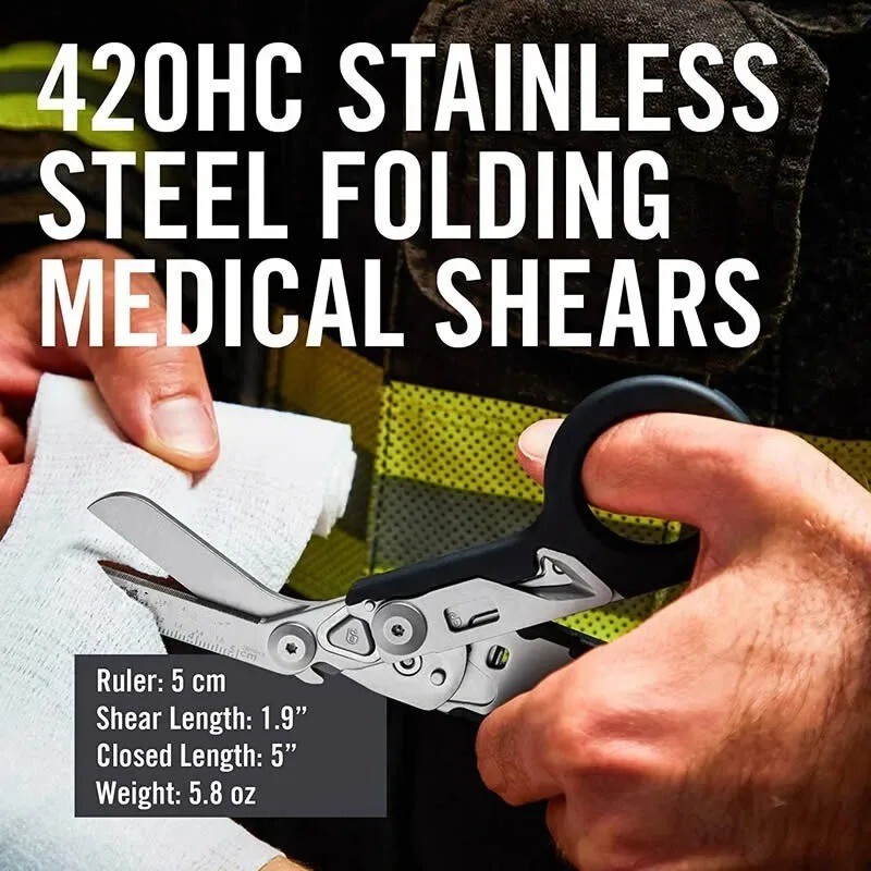 Tactical Folding Rescue Shears EMT Survival MultiTool Scissors Glass Break NEW