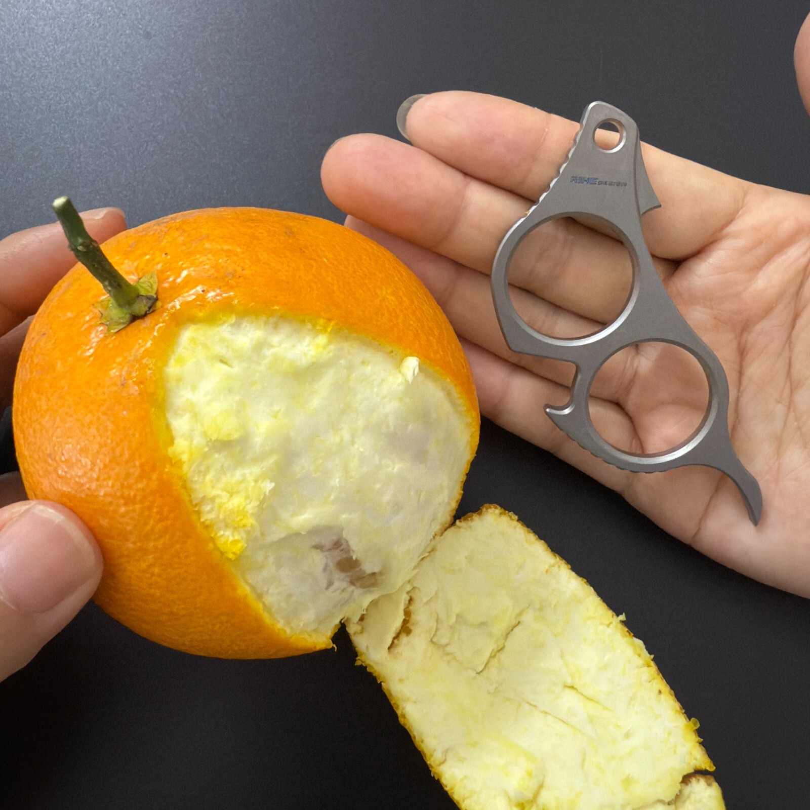 New TC4 TITANIUM Kangaroo EDC Mini Tool Ruit Orange Peeler Bottle Opener