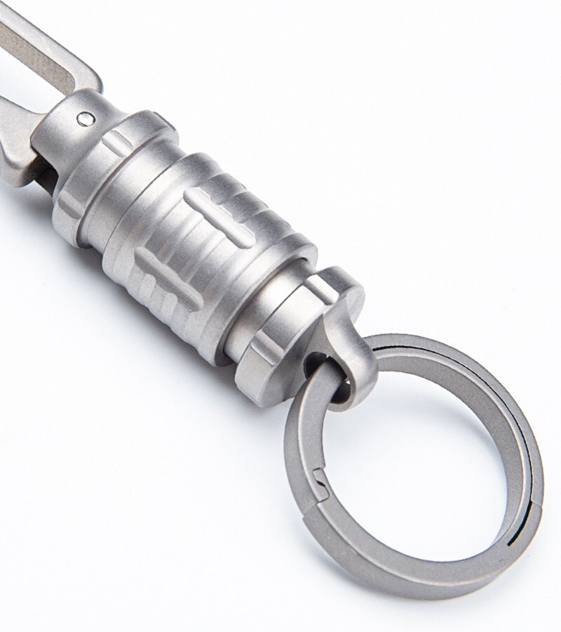 360 Degree Titanium Integrated Belt Universal Quick Release Buckle EDC Keychain