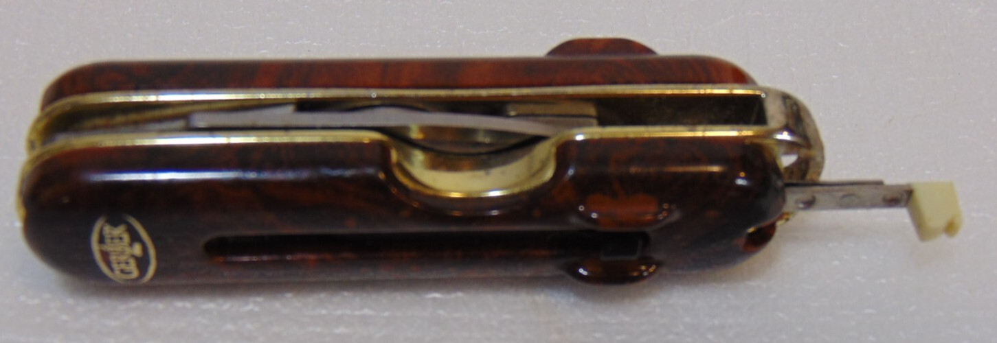 Gerber Fiskars Multitool Keychain Brown Rare Collectible Tweezers Vintage Old