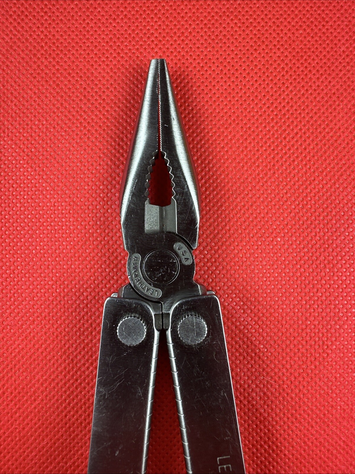 1996-7 Original Leatherman PST II Leather Sheath, Scissor, fish hook file, combo