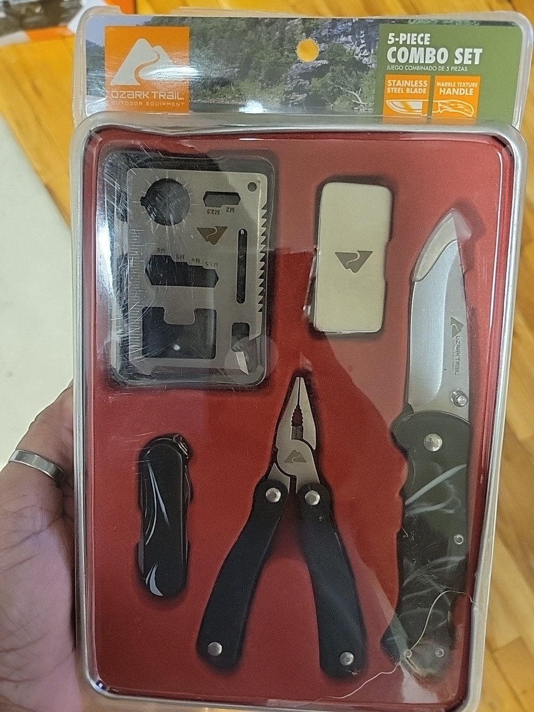 Ozark Trail 5-piece Combo Knife Set – Stainless Steel! Collectors Tin! Multitool