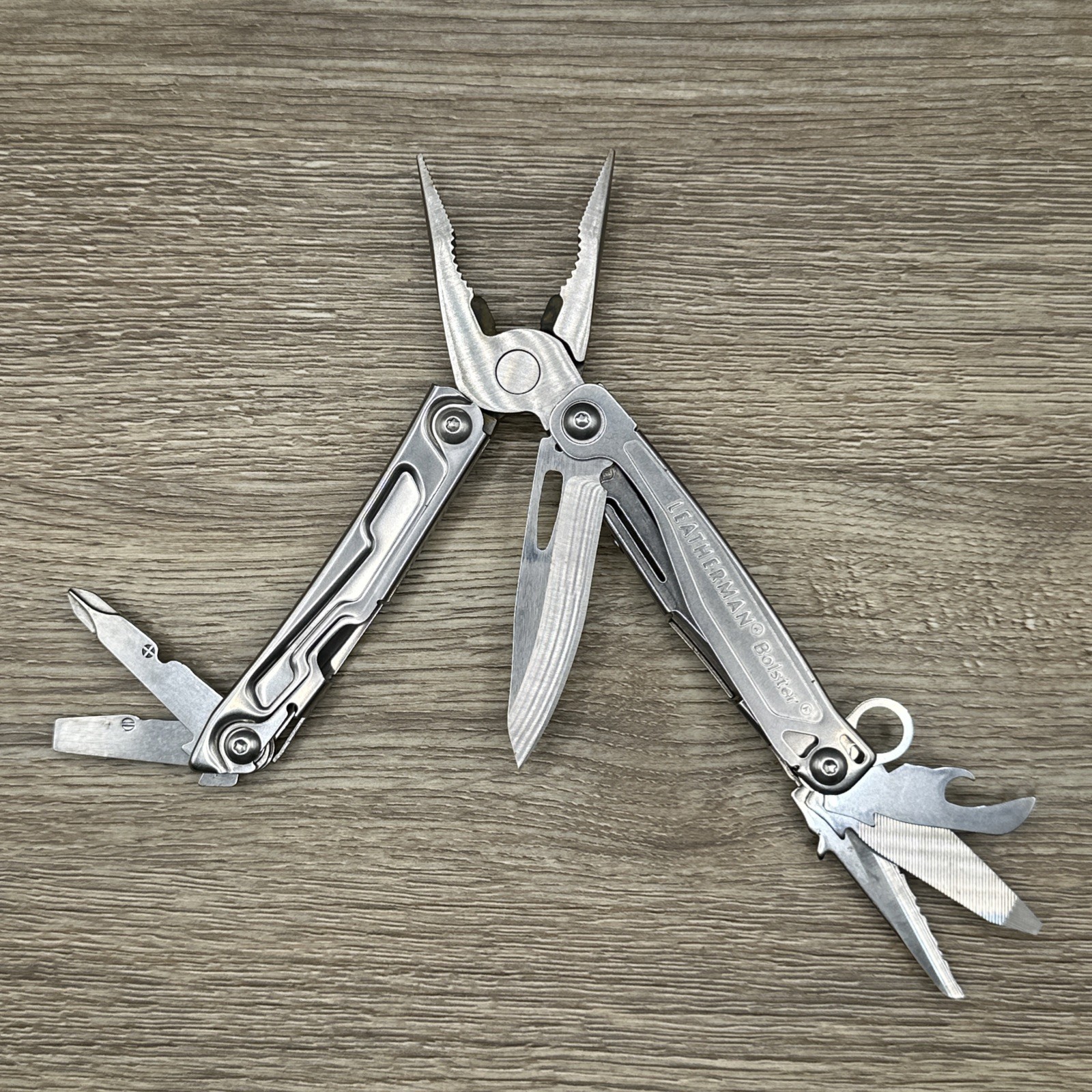 Leatherman Bolster 13 Tool Stainless Steel Folding EDC Multi-Tool VGUC Clean!