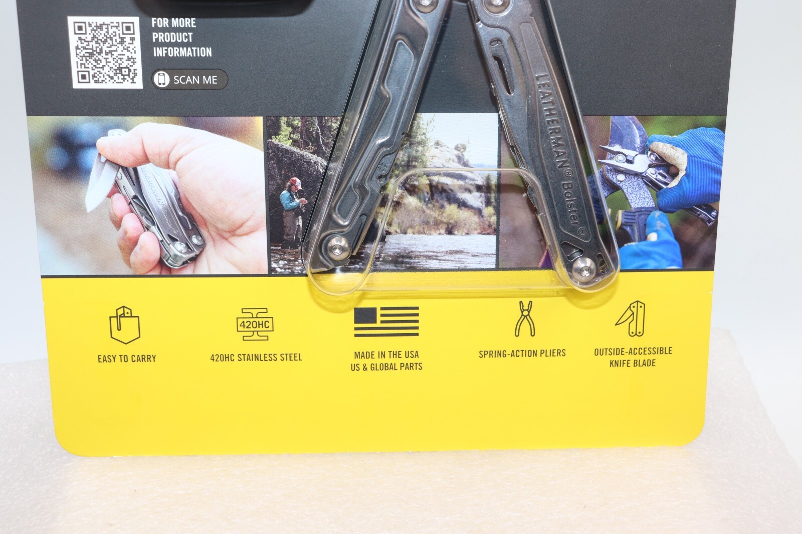 LEATHERMAN BOLSTER 13 TOOL MULTI-TOOL W/SHEATH NIB! 25 YEAR WARRANTY MADE USA