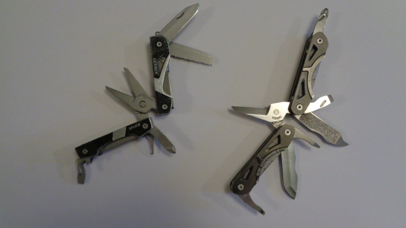 Two Gerber multi tools -Splice and MiniSuspensionS – BROKEN, FOR REPAIR or PARTS