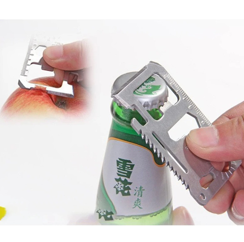 1pc Multifunction Credit Card Tool EDC Survival Wallet Gadget Opener – NEW