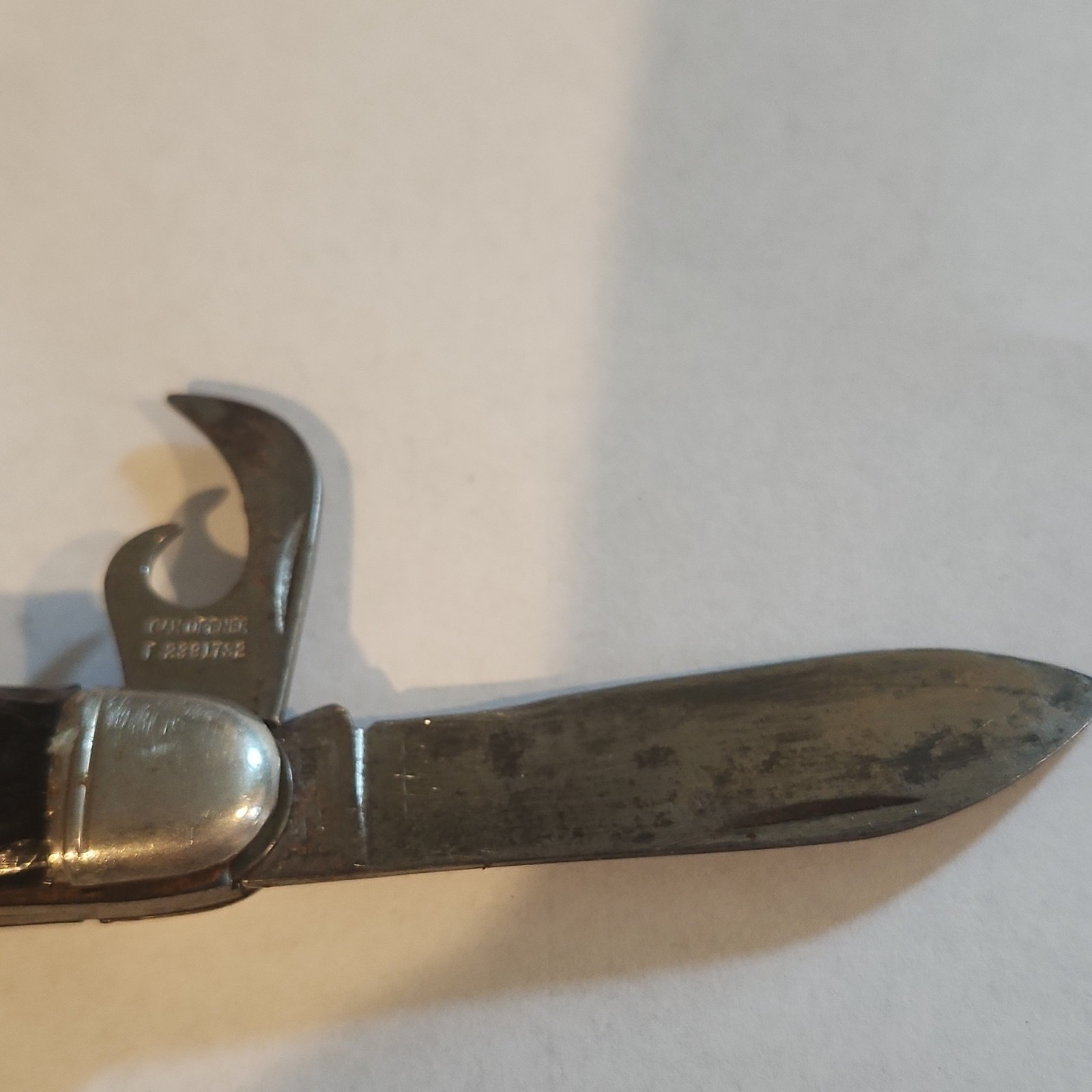 Kamp-King 3-Tool Multi-Tool Pocket Knife 3in Straight Edge SS Blade, Black