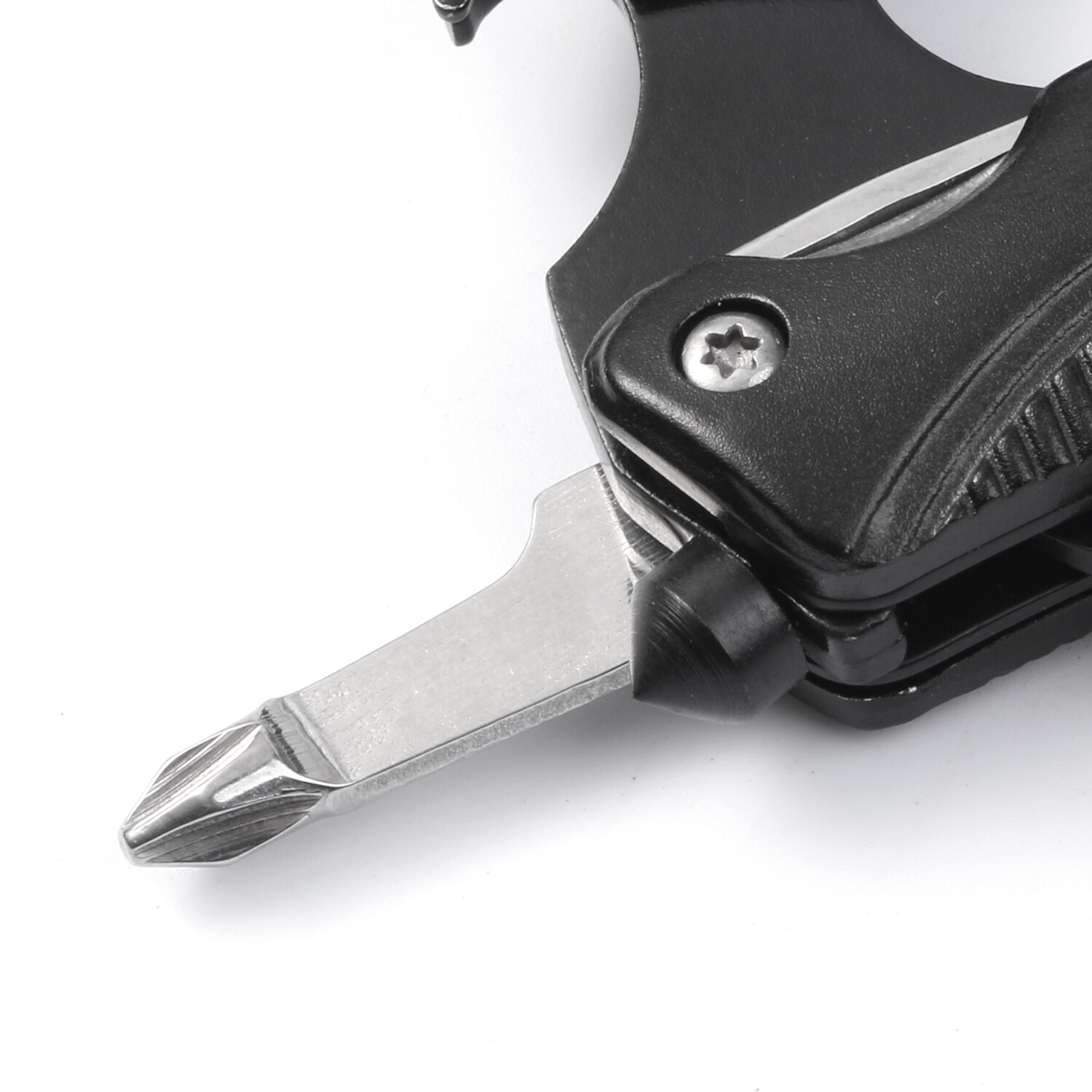Tactical Carabiner Keychain with Folding Screwdriver, Window Breaker and More