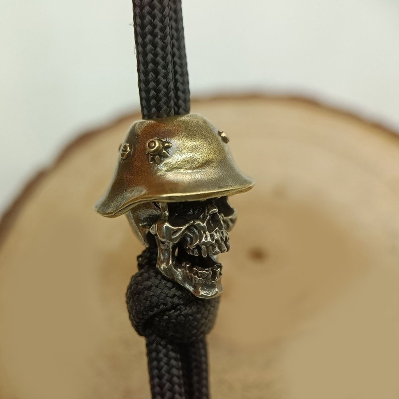 Lanyard Beads Helmets Skull Soldier Shape Parachute Cord Beads Vintage Charm