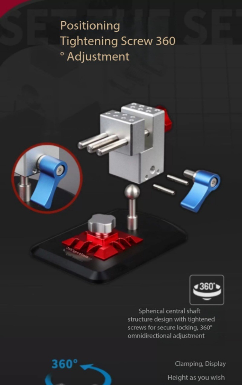 360° Universal Tool Holder: Multi-Purpose High-Precision Bench Vise Fixture