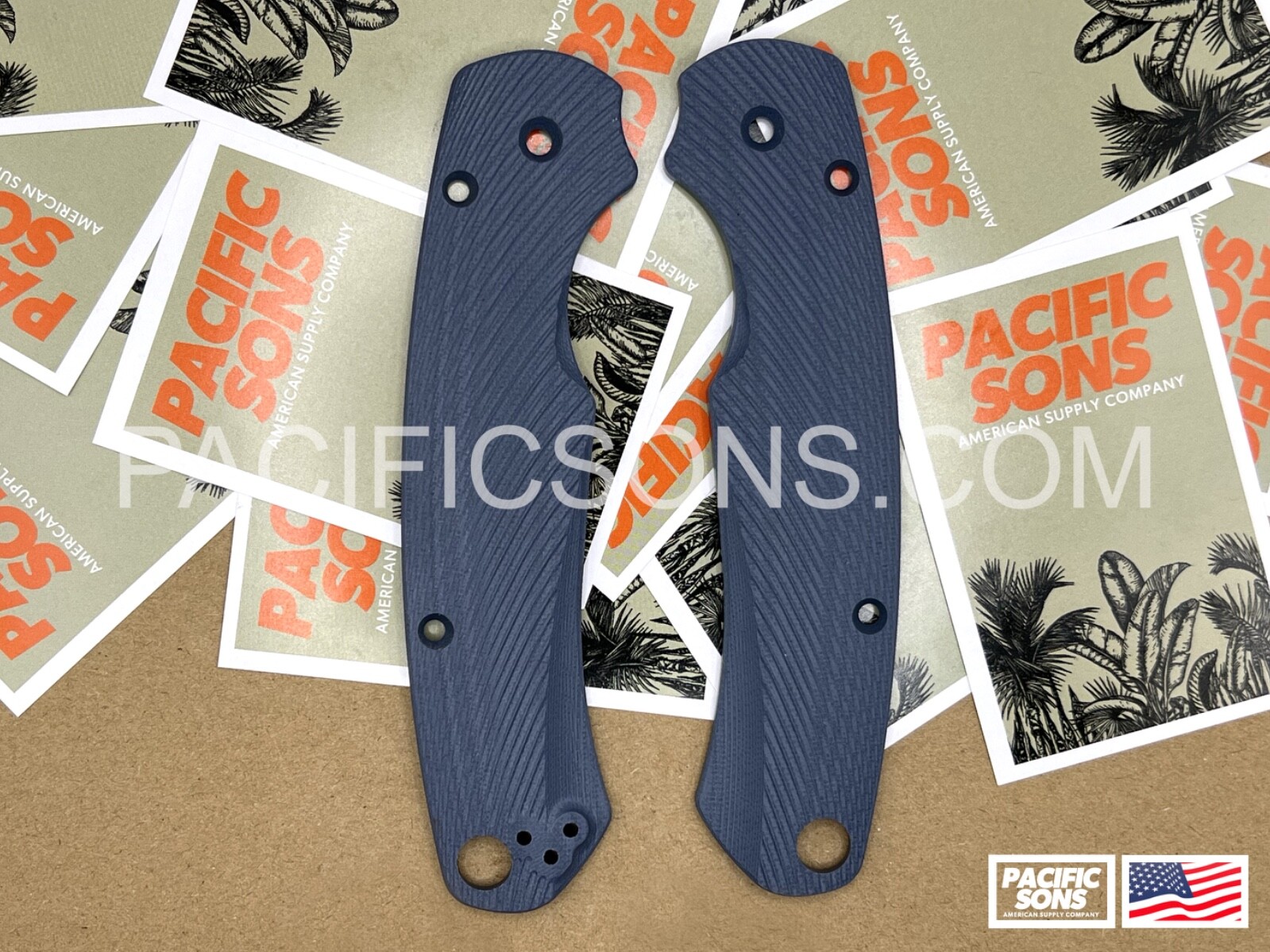 Spyderco Paramilitary 2 Contoured G10 Scales – Sunrise Pattern – Navy