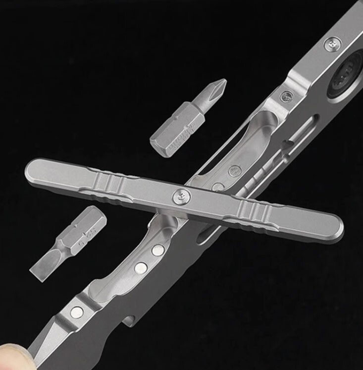 Hot Titanium Alloy Pocket Pry Bar Crowbar Opener Outdoor Camping Multi EDC Tools