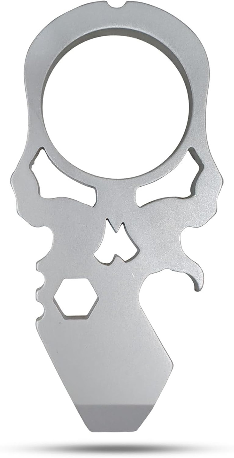 Skull Gear Shard 4-In-1 Keychain Bottle Opener Multitool with Screwdriver, Gifts