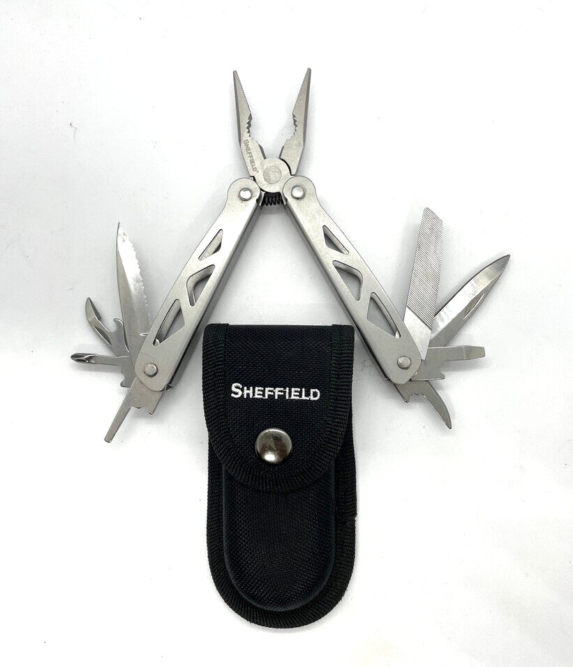 Sheffield 12-in-1 Multi-Purpose Tool With or Without Sheath Stainless Steel