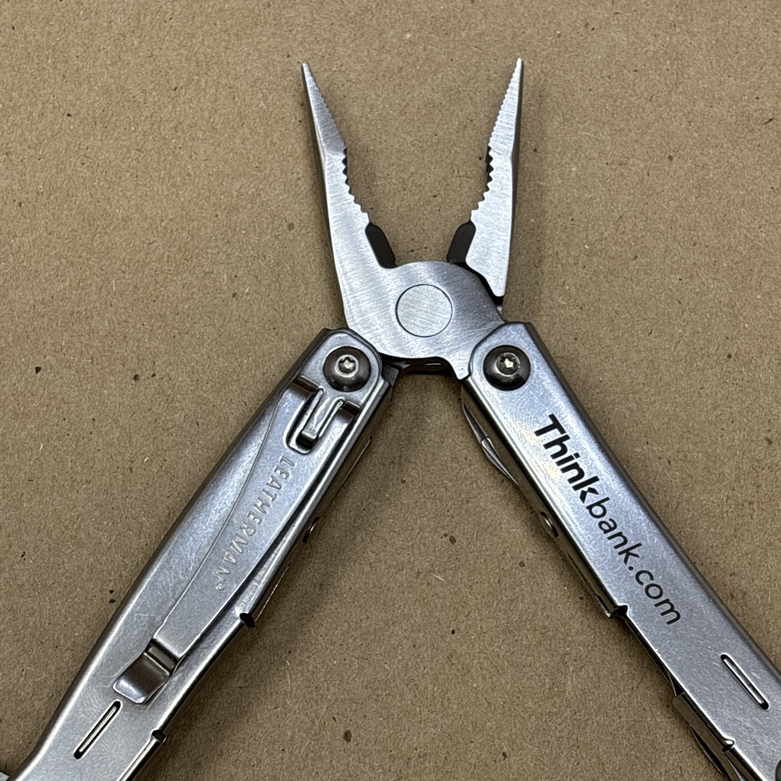 Leatherman Wingman multi-tool with pocket clip USA Company Logo Thinkbank.com