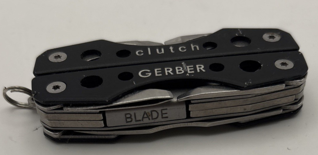 Gerber Clutch Multi-Tool Black Handles Pliers Screwdrivers EDC Tool
