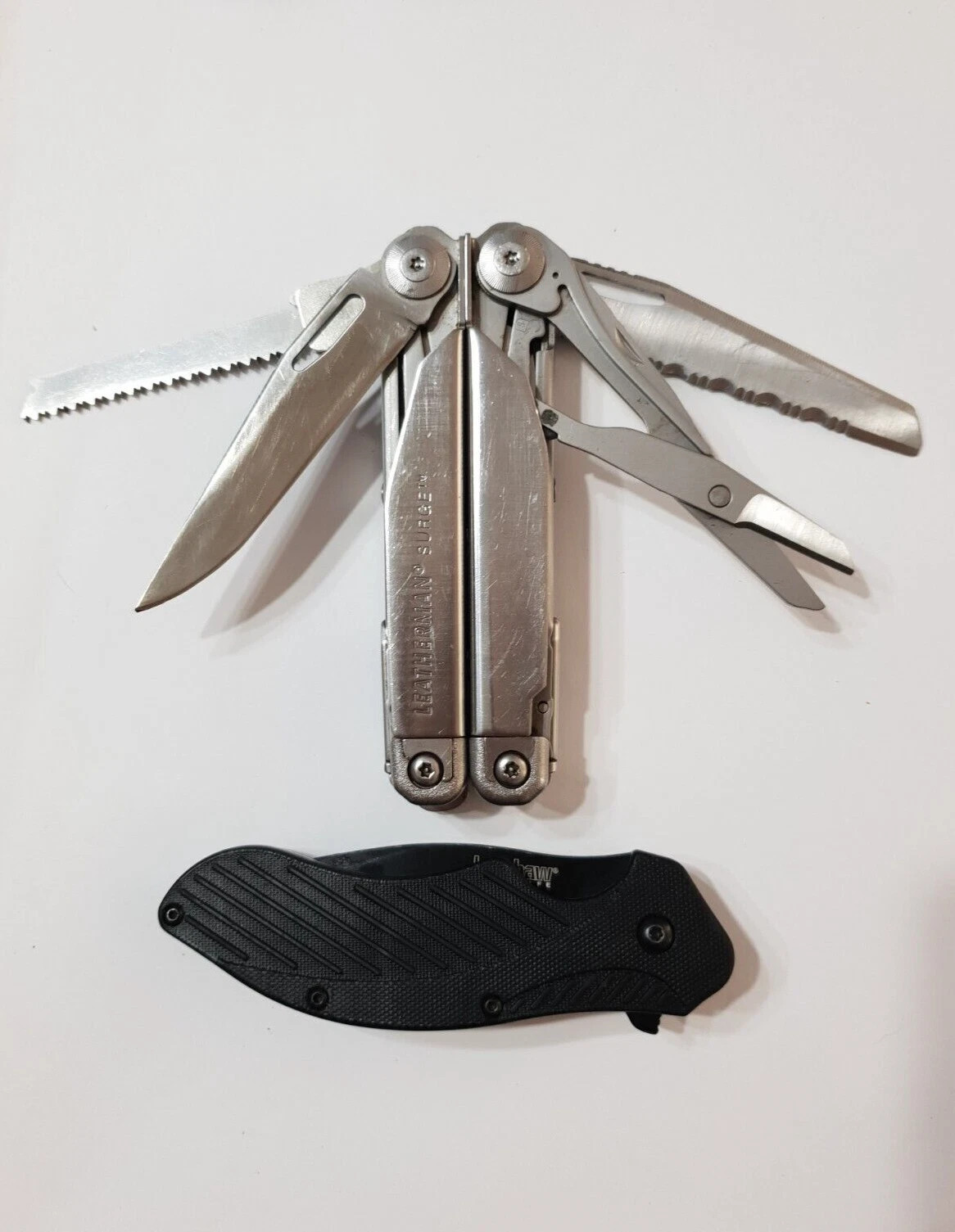 🔥 Leatherman Surge Multi Tool Large Scissors Heavy Duty + Kershaw Folding Set
