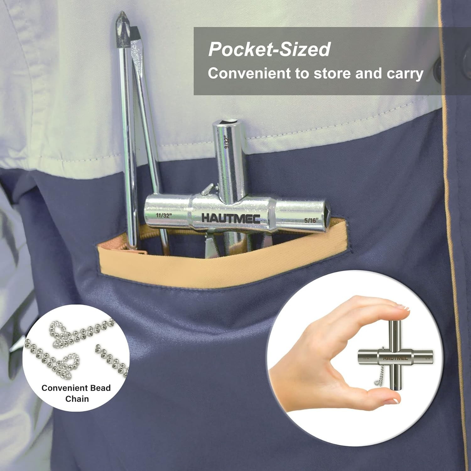 4-Piece Multi-Size Sillcock Water Key Tool Set