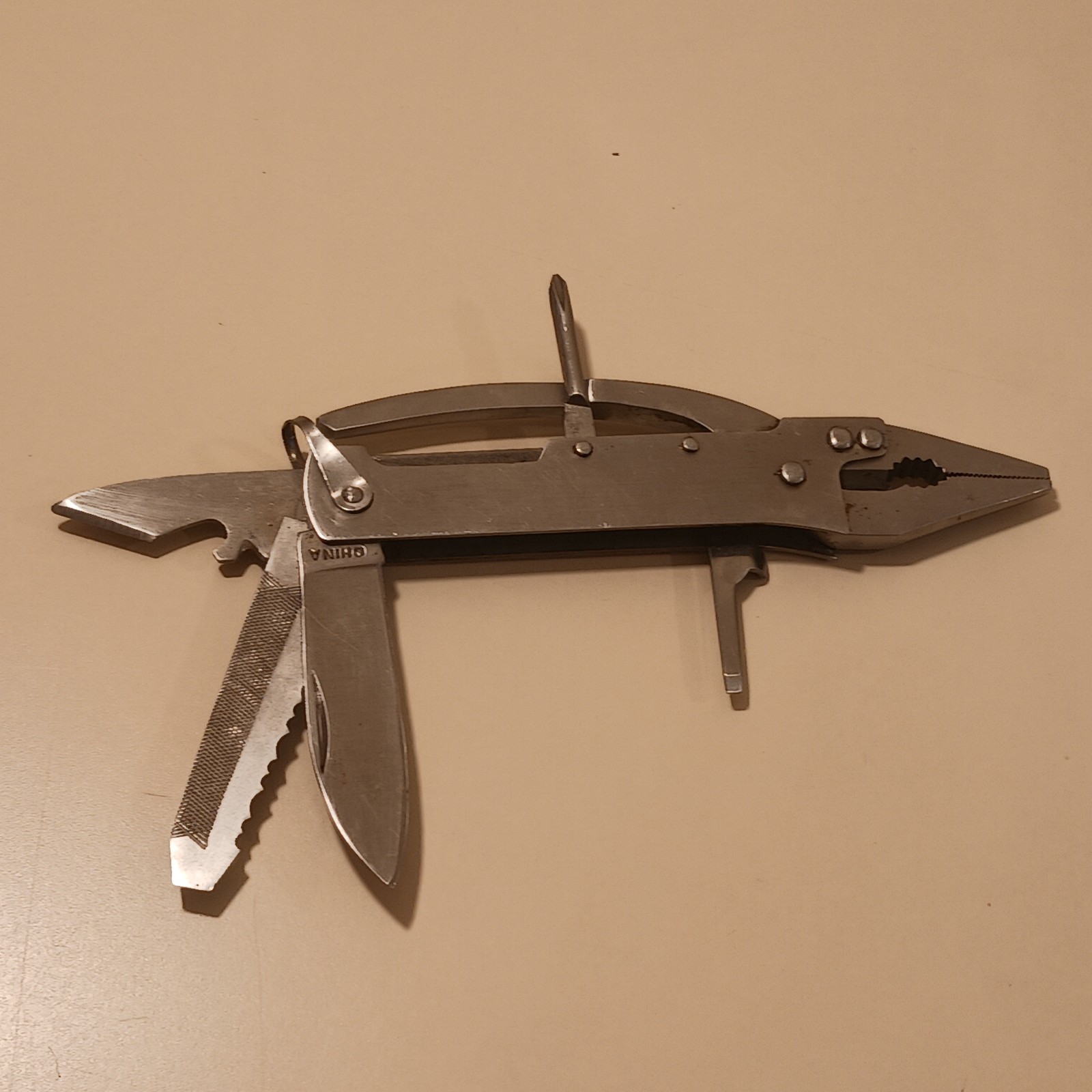 MAXAM 6″ Stainless Steel Multi-Tool Folding Pliers Knife Survival Camping Gear