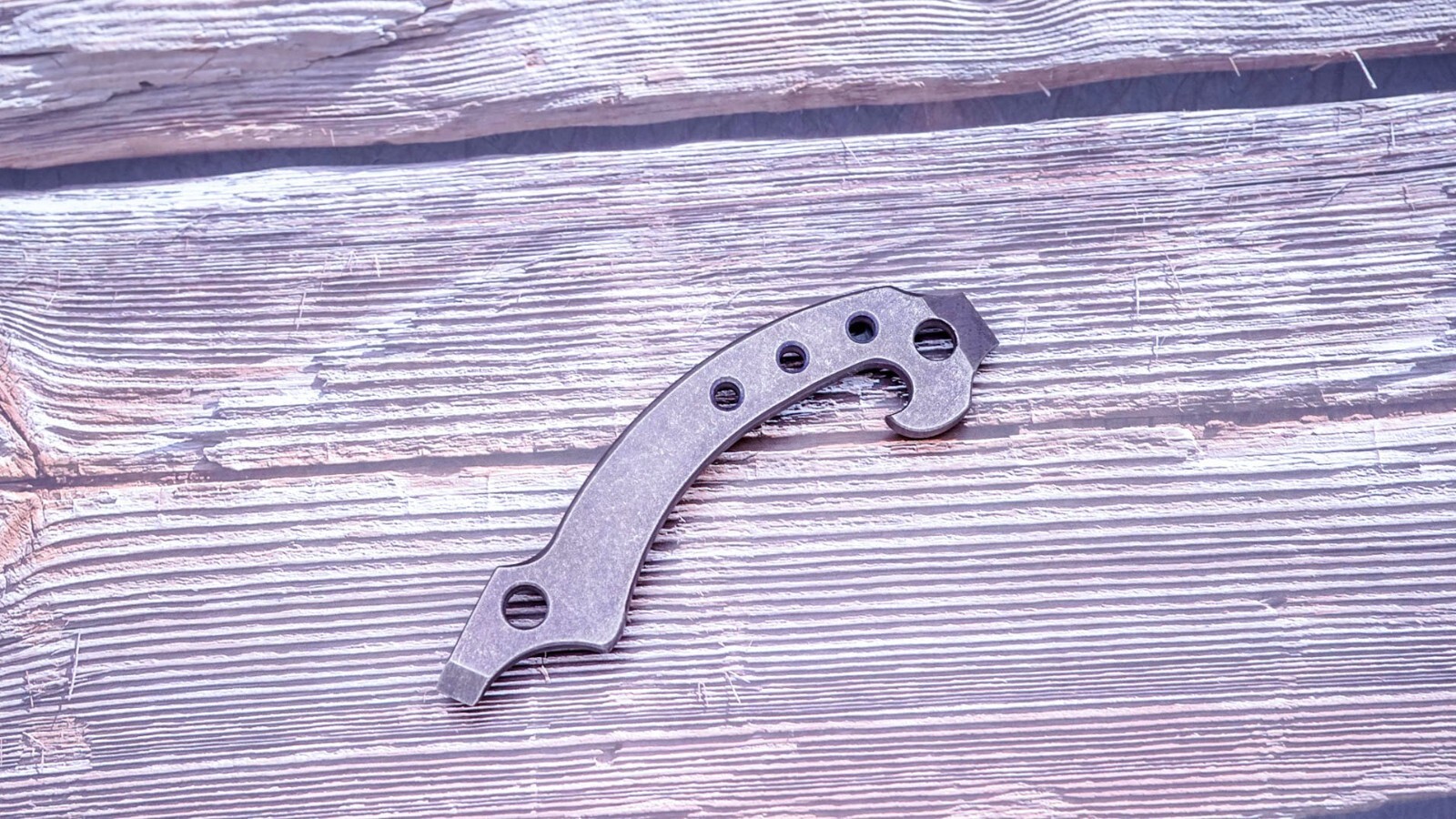 Tuffknives Laffer Curve Keychain-Bottle Opener-Pry Bar, Bronze Anodized Titanium