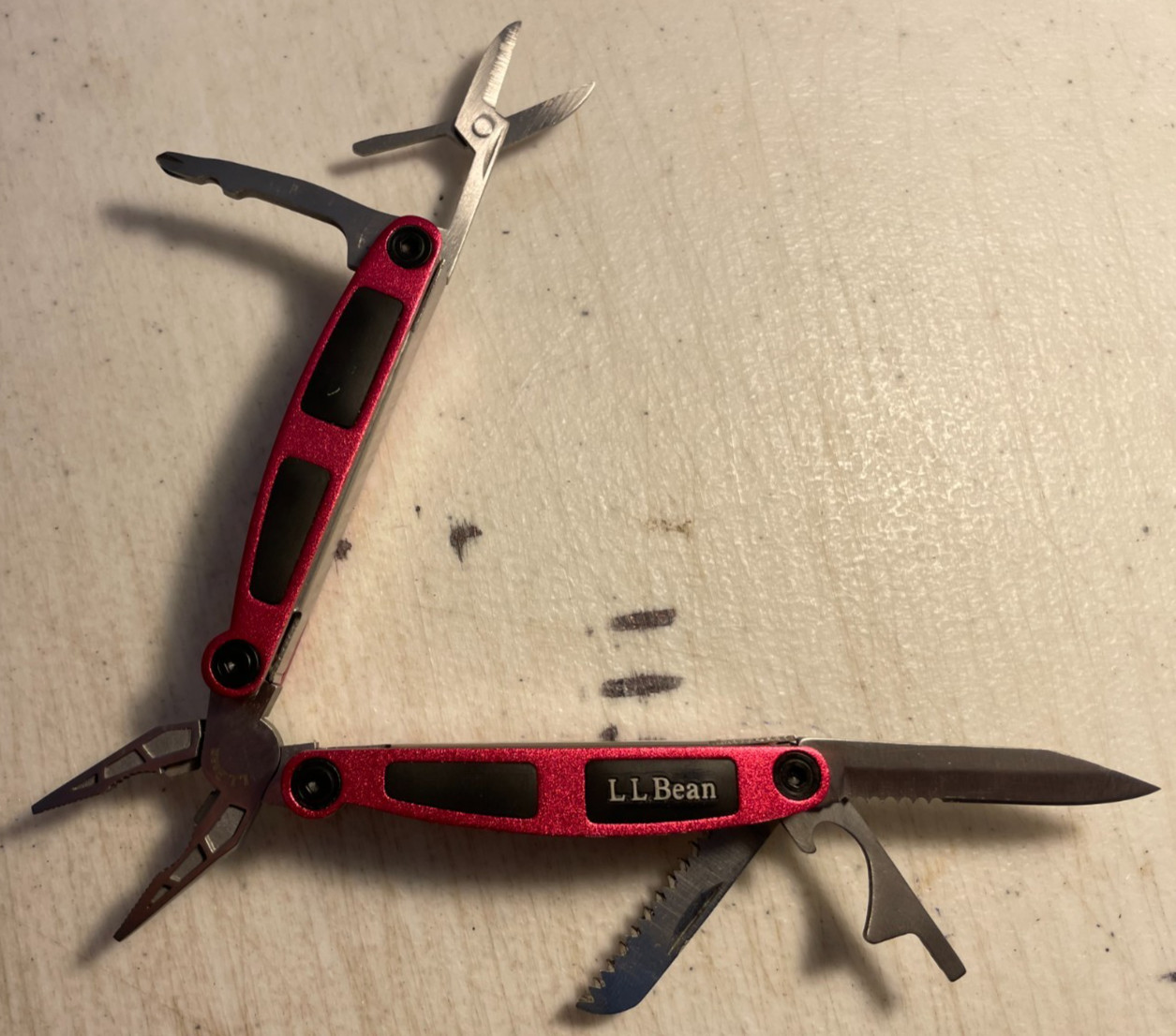 L.L. Bean pocket tool, red