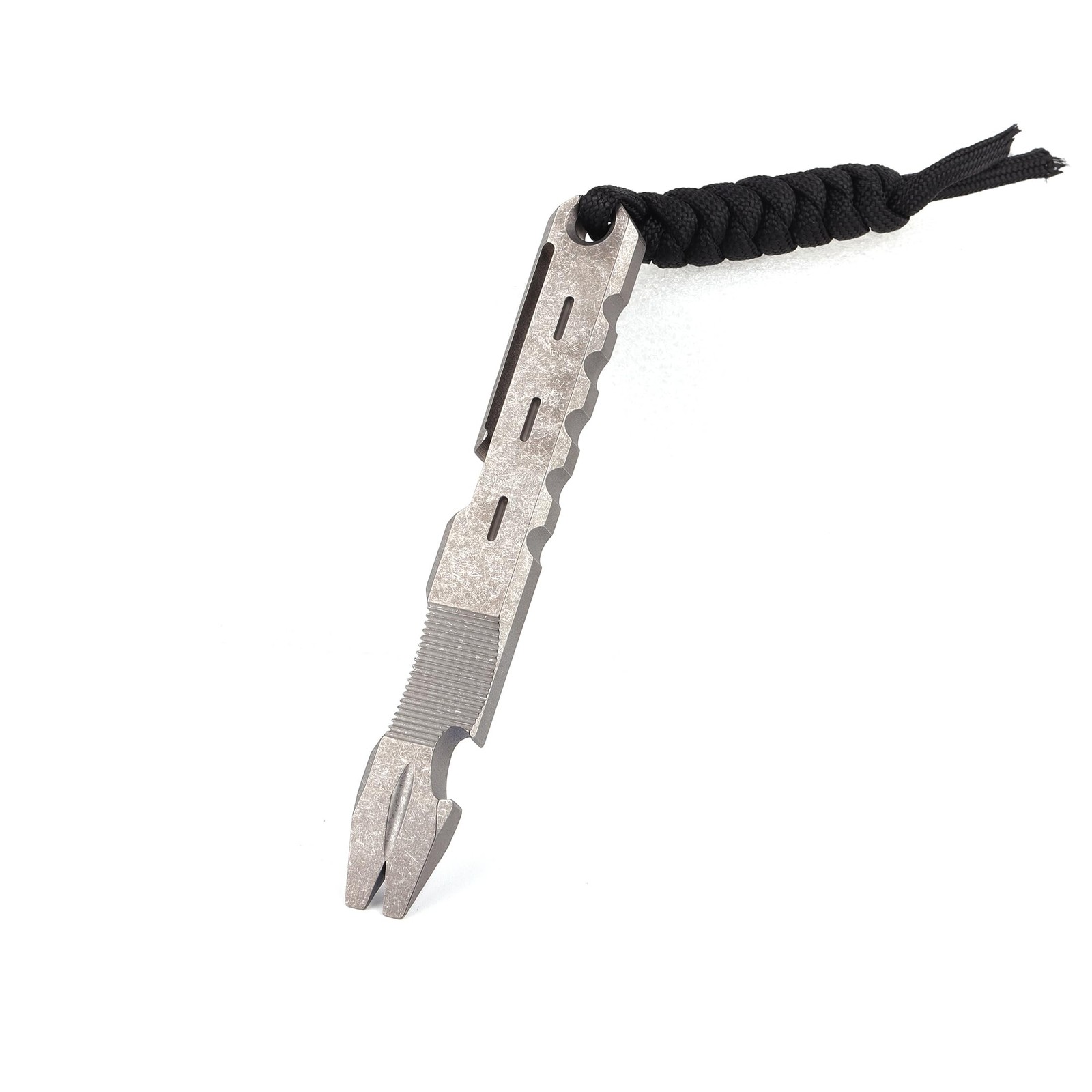 Hamans Titanium EDC Pry Bar with Nail Puller Bottle Opener Function with Pocket