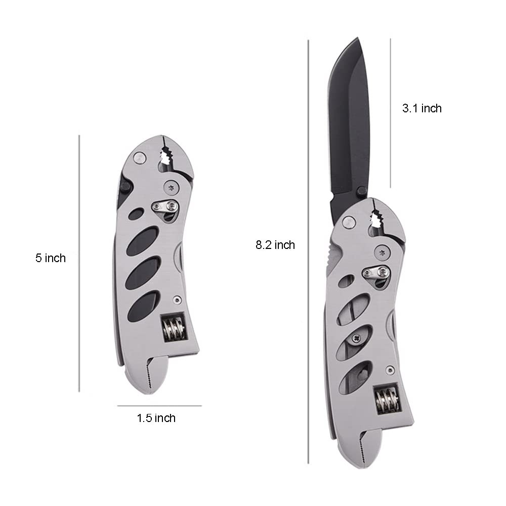 ZOVEDAIUG Multitool Wrench With 7 Tools/Pliers/Wire Cutter/Flat Screwdriver/P…