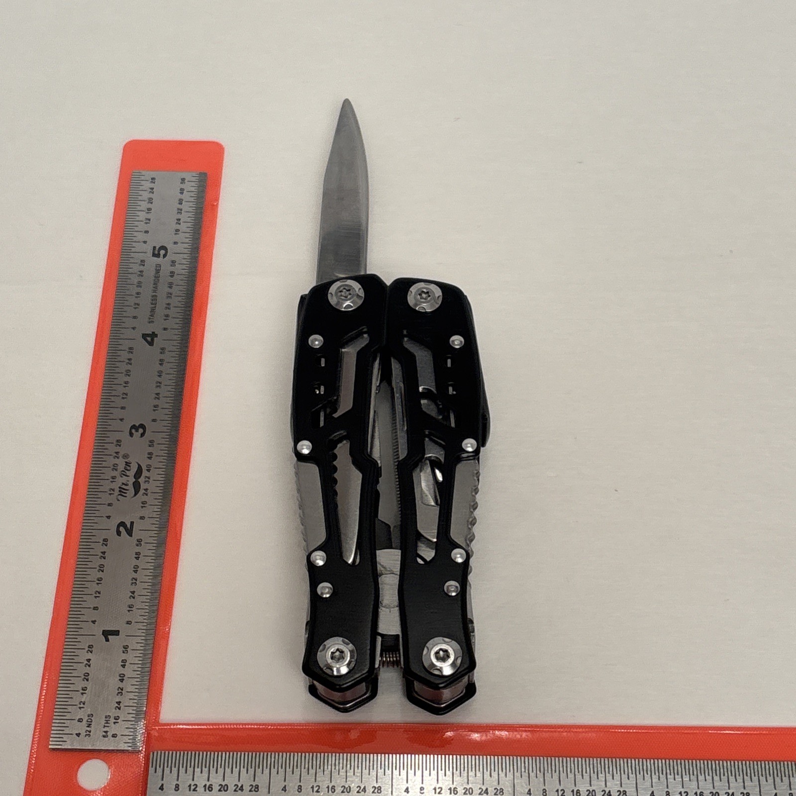 FANGFO Multi-Tool Tactical Black Heavy Duty Pocket Pliers EDC Tool w/ Pouch EDC