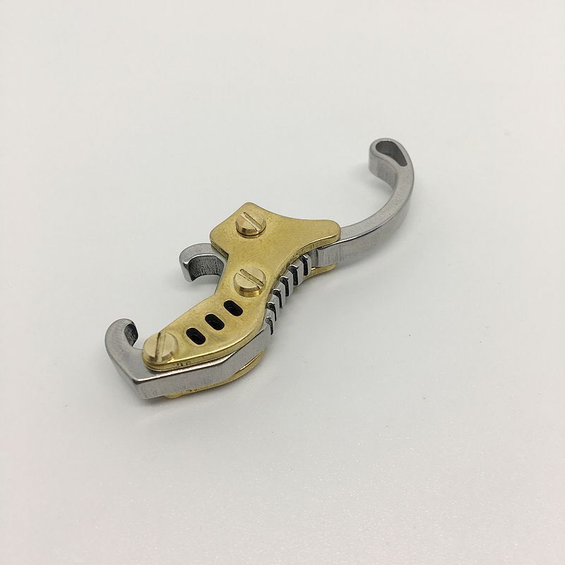 New EDC Brass+Stainless steel Bottle Opener Keychain Portable Folding Tool