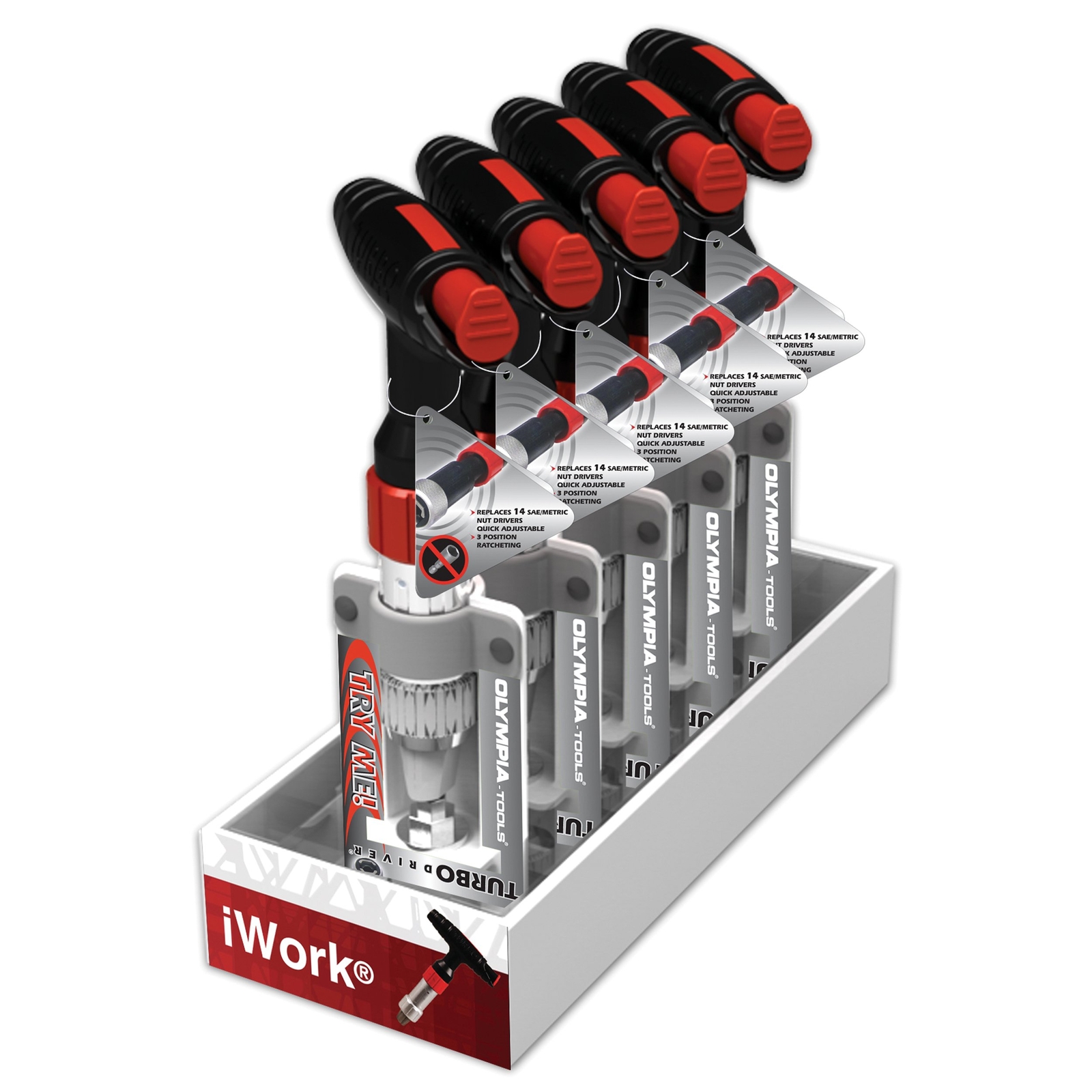 Olympia Tools Turbo Driver 14-in-1 Self Quick Adjusting Ratchet Driver (76-408)