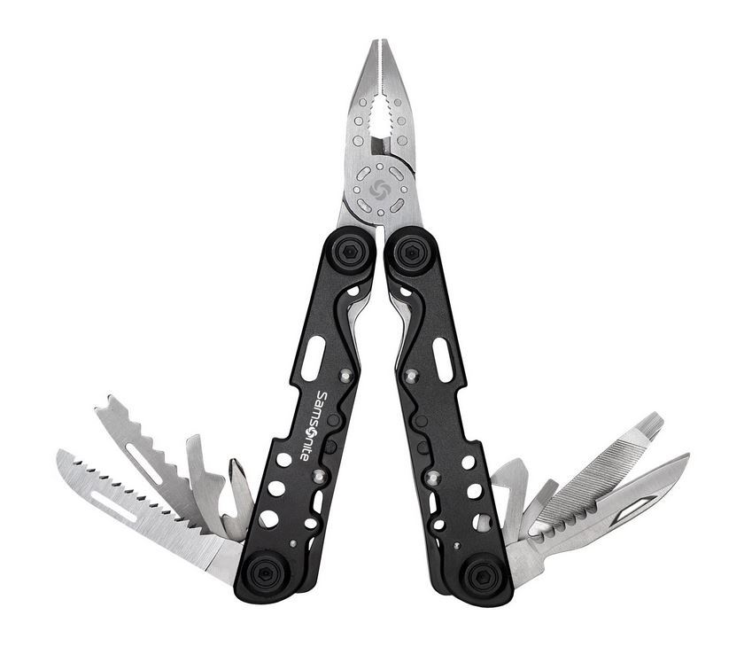 New! Samsonite Premium Travel Deluxe 14-in-1 Stainless Steel Multi Tool in Black