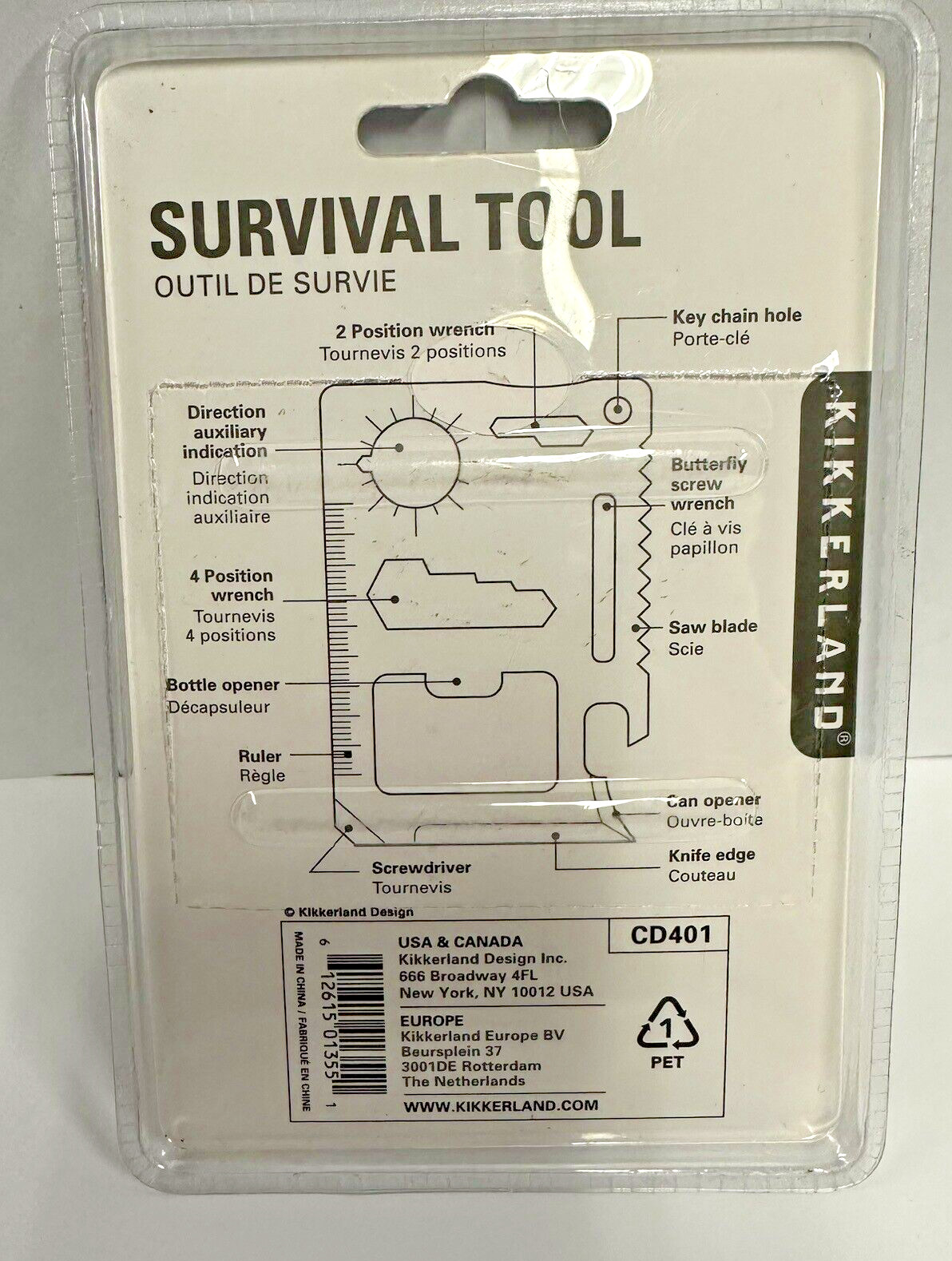 Kirkland Pocket Survival Tool 11 Function, with Storage Pouch