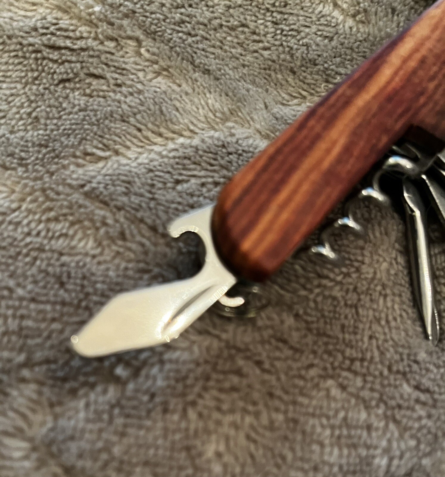 Custom New 11-Function Unbranded Swiss Army Knife Wood Grain Finish Nice Gift!!