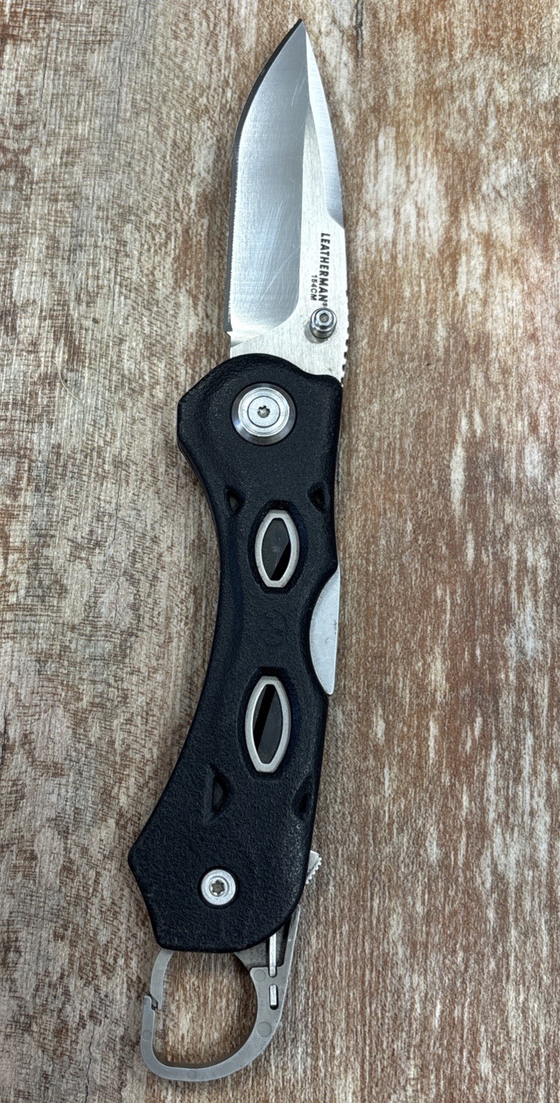 Rare! Leatherman K500X Knife-Multitool 154CM Folder Lockback Knife w/Carabiner