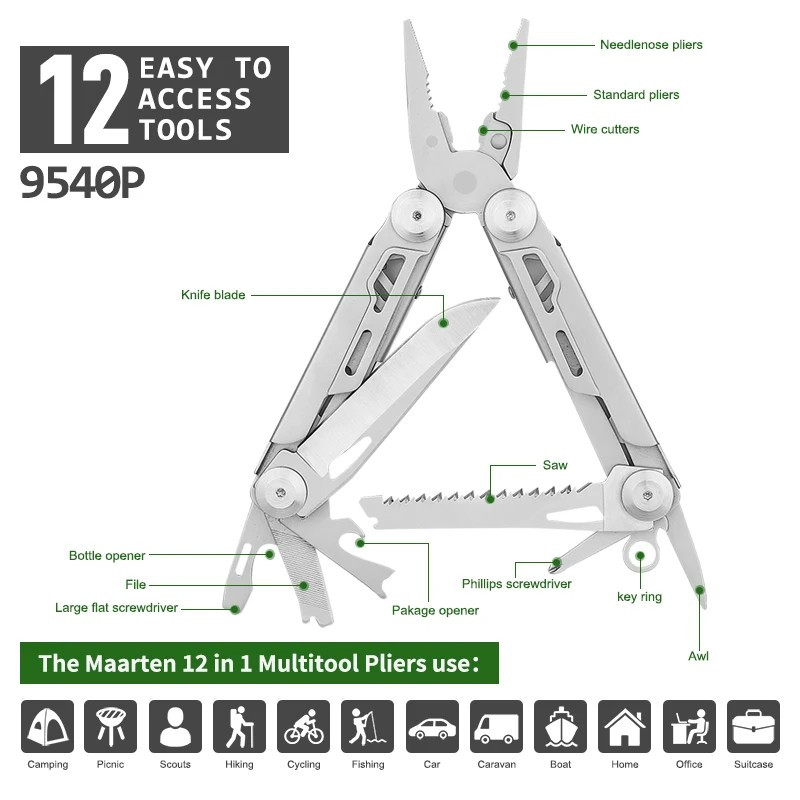 Multitool Plier Knife Screwdriver