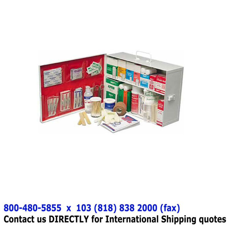 2-Shelf FULL FIRST AID CABINET – Emergency Supply Kit Economy First Aid Station