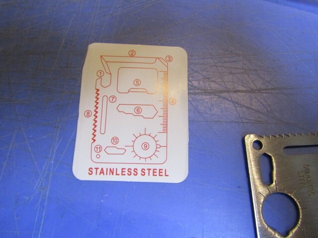 10 – Stainless Steel Credit Card Tool 11 in 1 Multi Pocket Survival Camping Tool