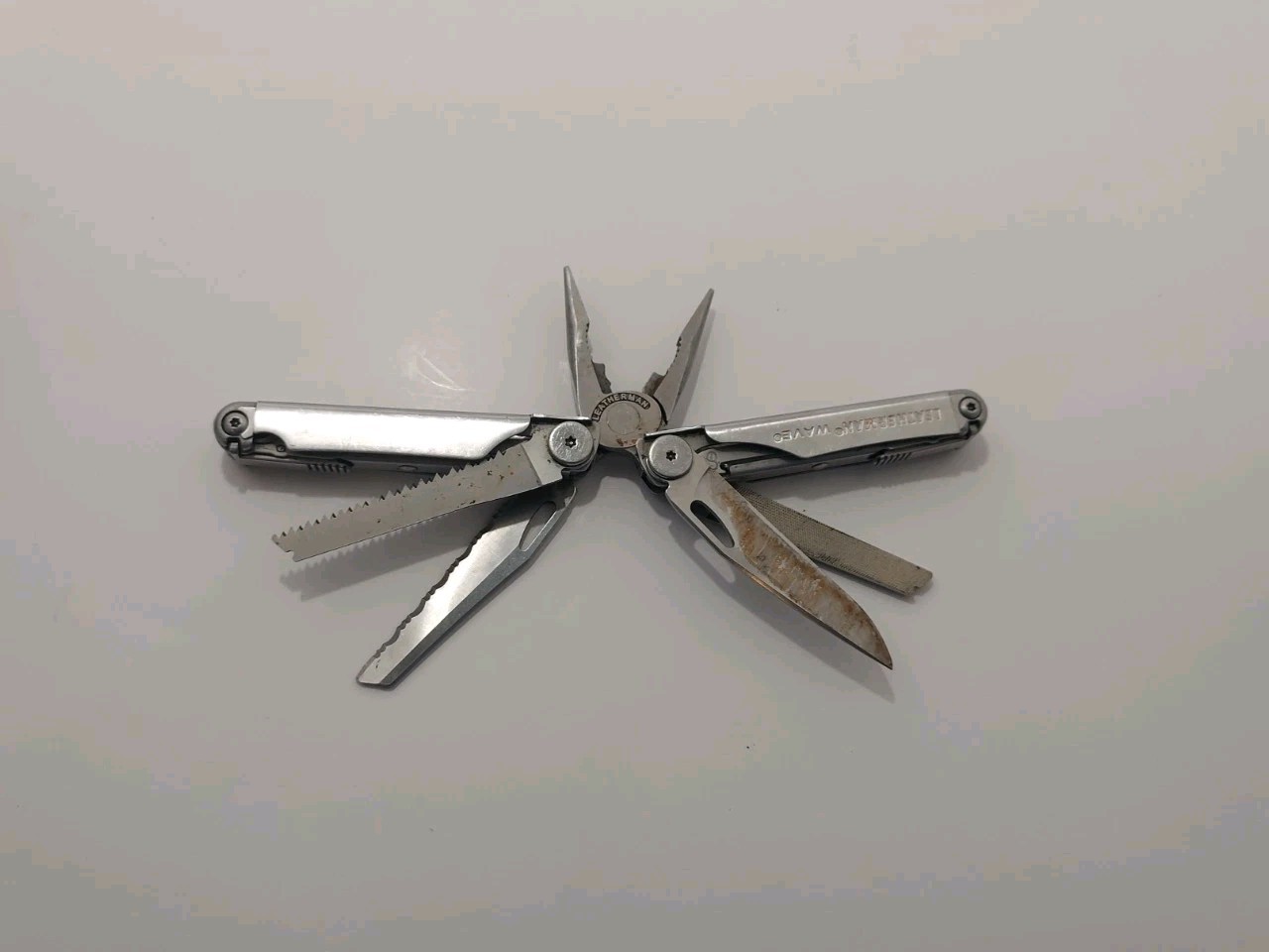 Leatherman Wave Multitool Stainless Used With Sheath As Is