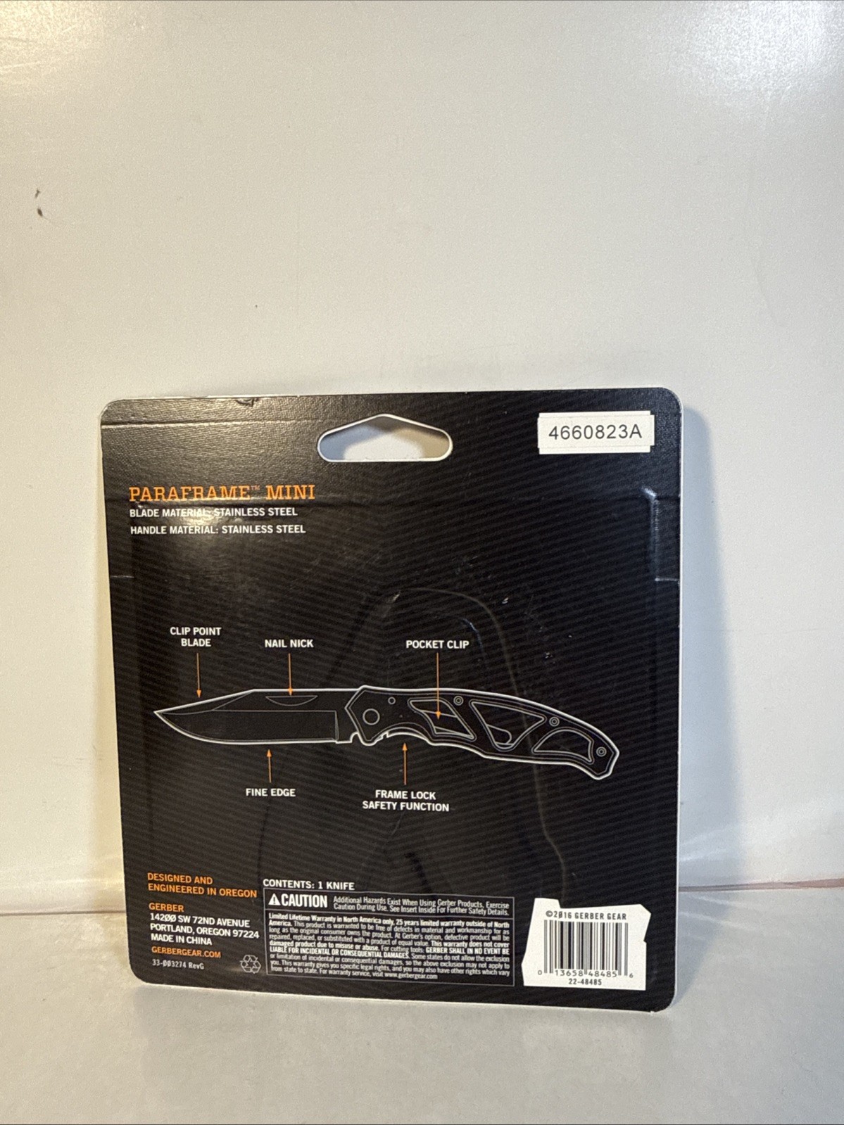 NEW GERBER PARAFRAME MINI 2.2″ CLIP FOLDING KNIFE STAINLESS STEEL