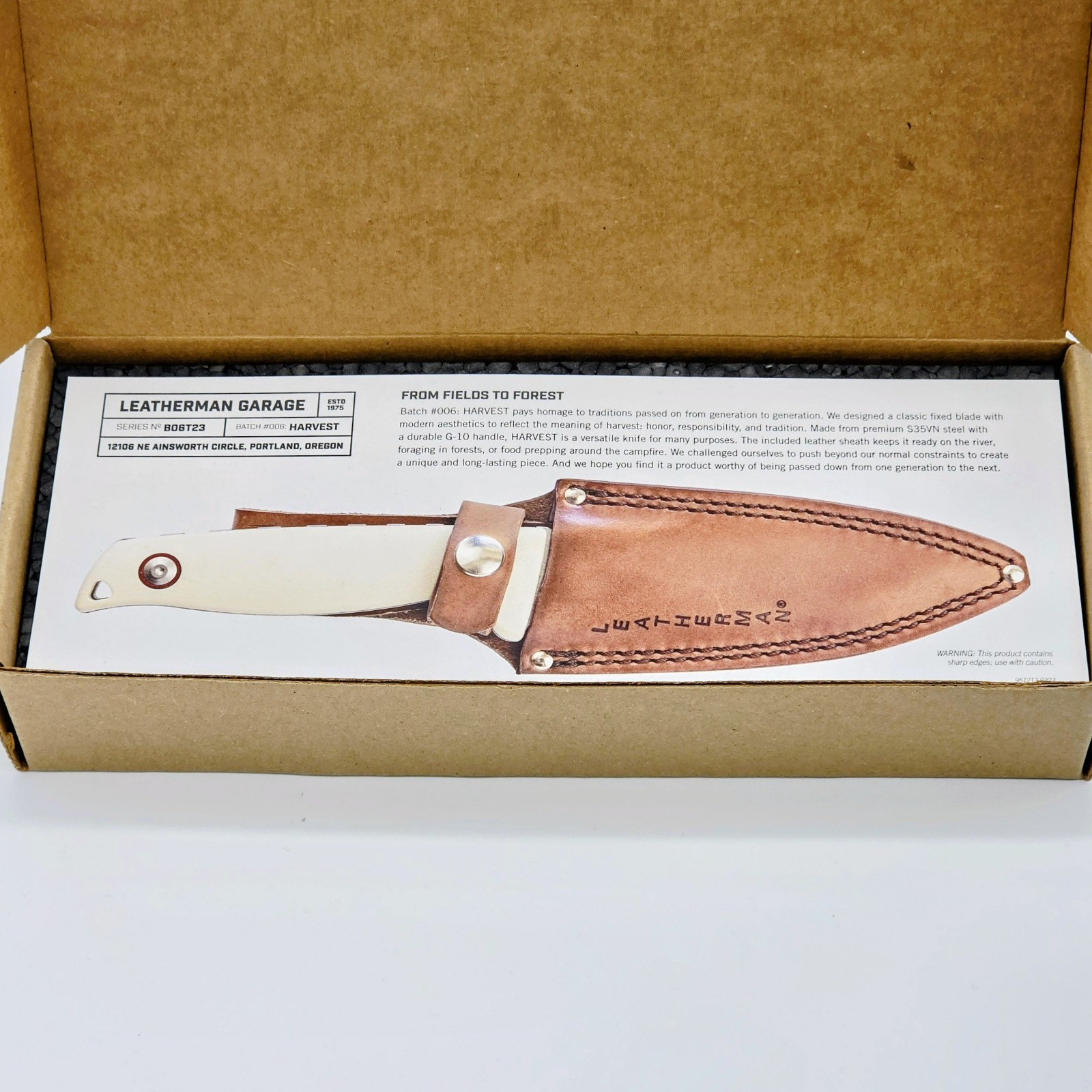 ✨BRAND NEW✨ Leatherman BATCH 006 HARVEST Outdoor Fixed Knife Limited Edition